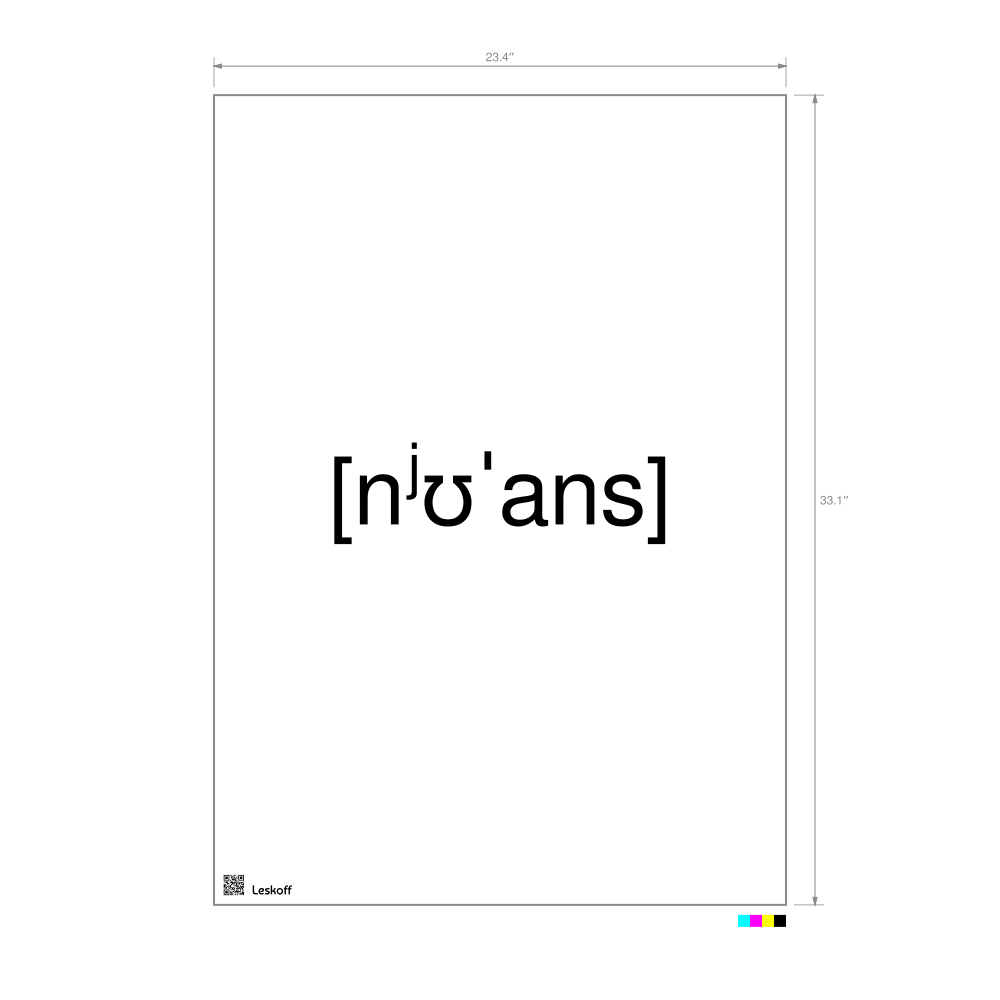Leskoff нюанс IPA Transcription Poster image 1 of 1