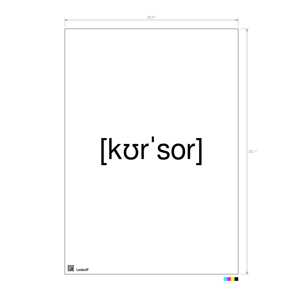 Leskoff курсор IPA Transcription Poster image 1 of 1