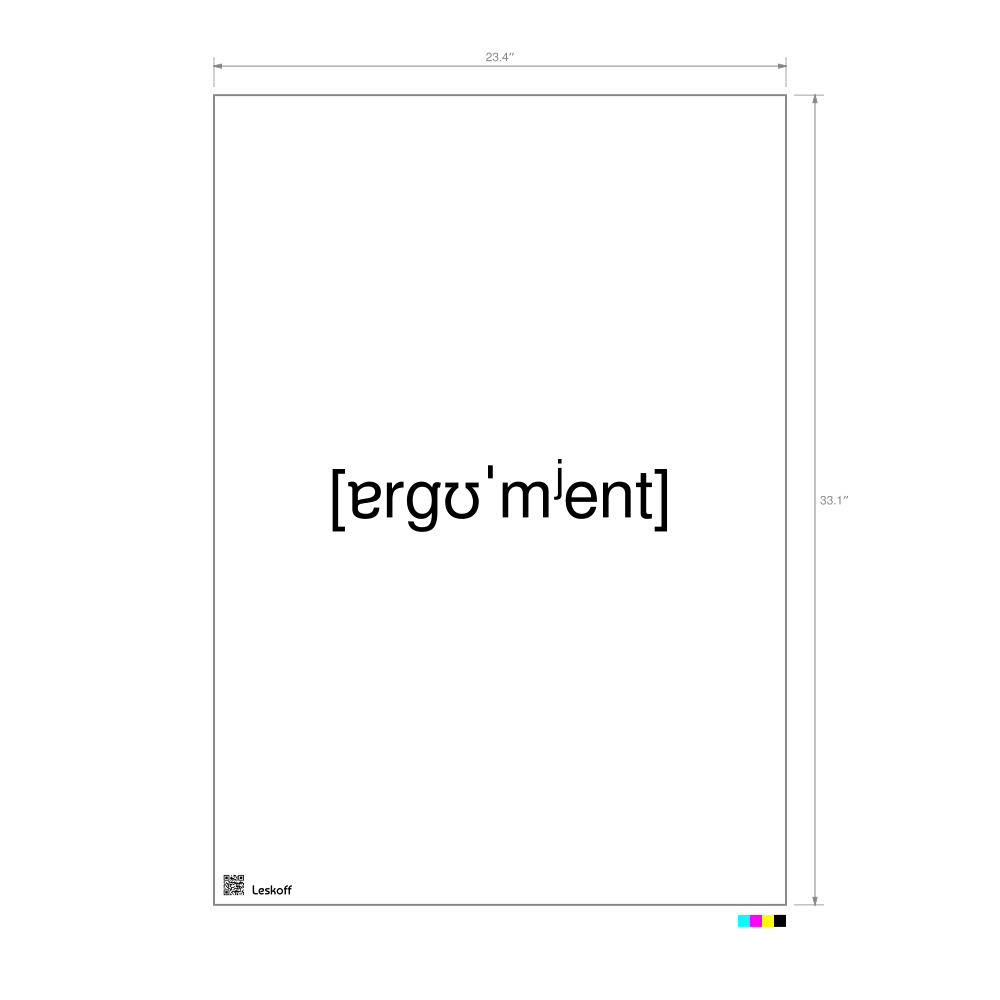 Leskoff аргумент IPA Transcription Poster image 1 of 1