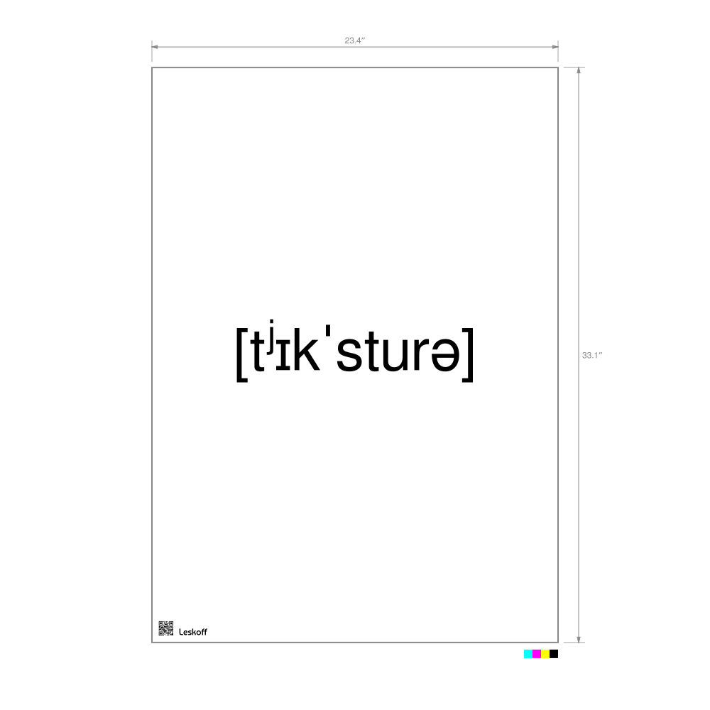 Leskoff текстура IPA Transcription Poster image 1 of 1