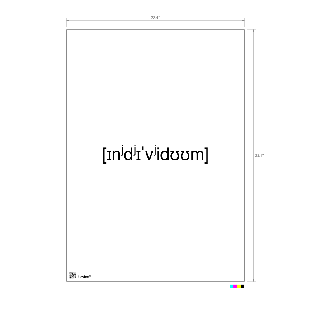 Leskoff индивидуум IPA Transcription Poster image 1 of 1