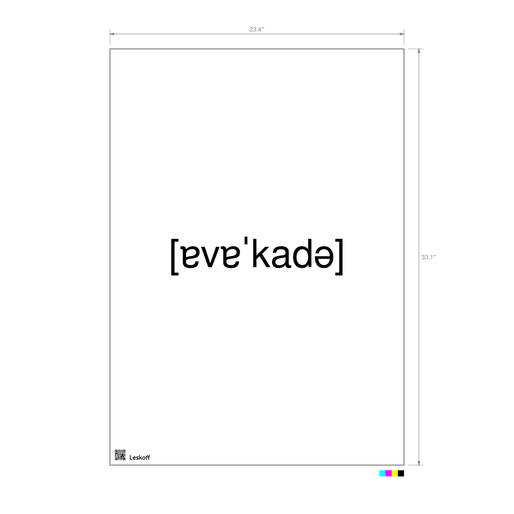 Leskoff авокадо IPA Transcription Poster image 1 of 1
