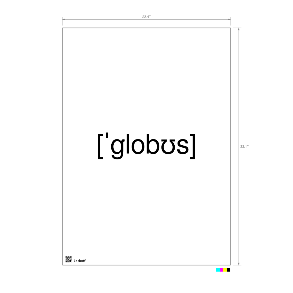 Leskoff глобус IPA Transcription Poster image 1 of 1