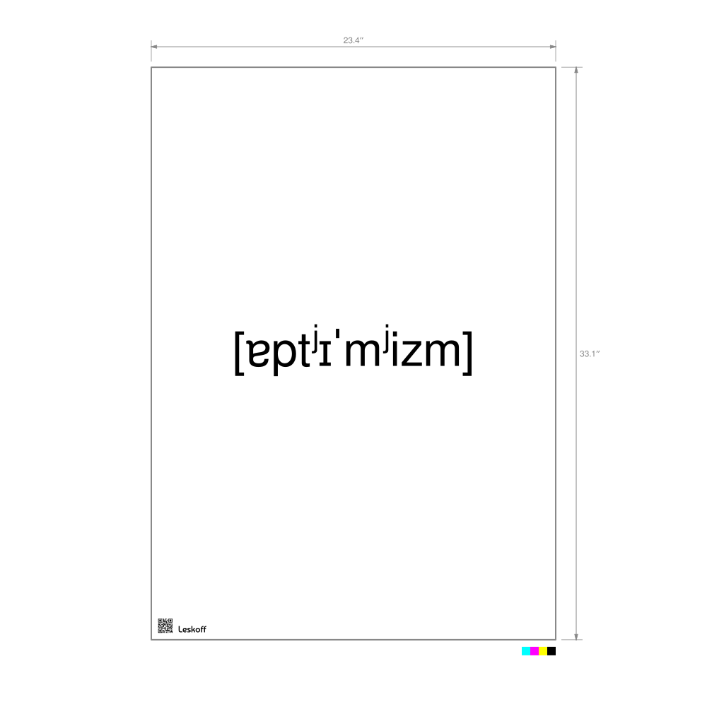 Leskoff оптимизм IPA Transcription Poster image 1 of 1