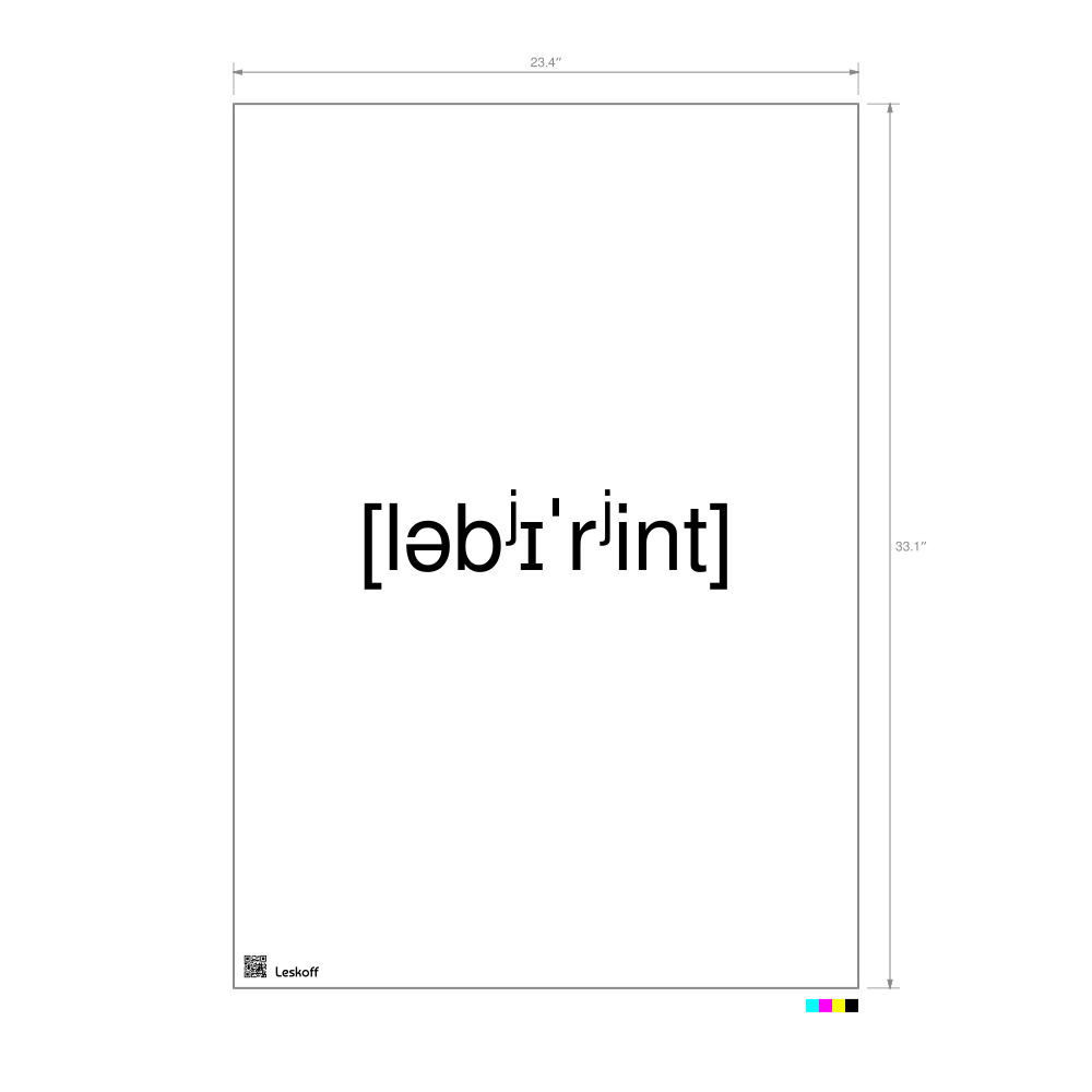 Leskoff лабиринт IPA Transcription Poster image 1 of 1