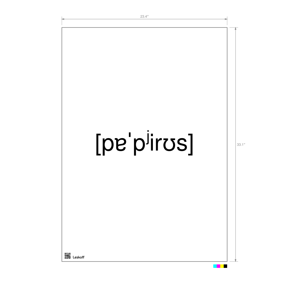 Leskoff папирус IPA Transcription Poster image 1 of 1