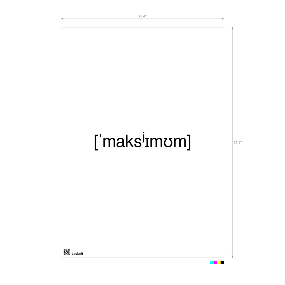 Leskoff максимум IPA Transcription Poster image 1 of 1