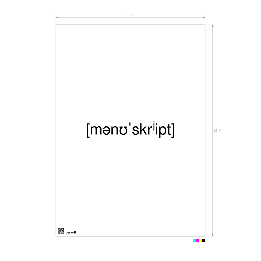 Leskoff манускрипт IPA Transcription Poster image 1 of 1