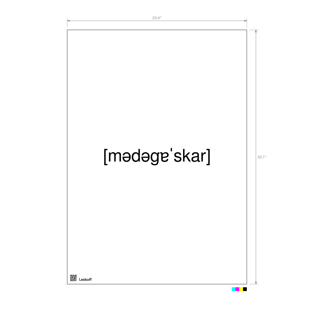 Leskoff Мадагаскар IPA Transcription Poster image 1 of 1