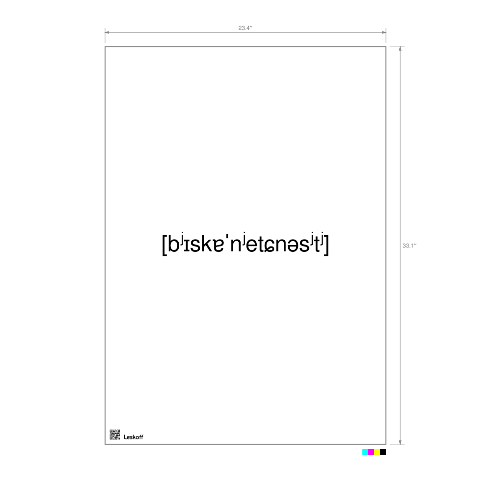 Leskoff бесконечность IPA Transcription Poster image 1 of 1