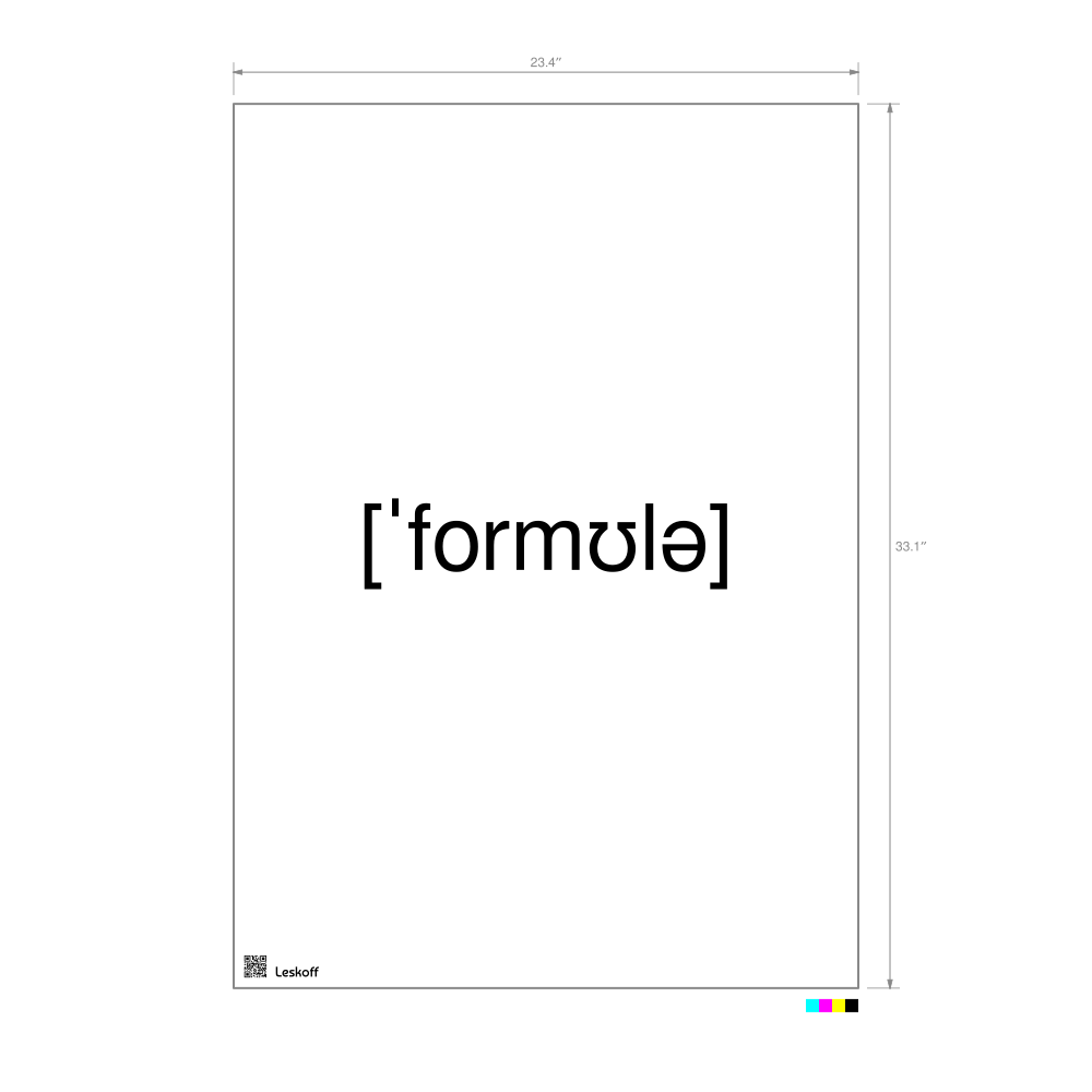 Leskoff формула IPA Transcription Poster image 1 of 1
