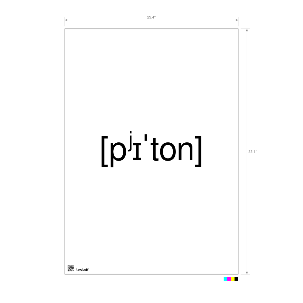 Leskoff питон IPA Transcription Poster image 1 of 1