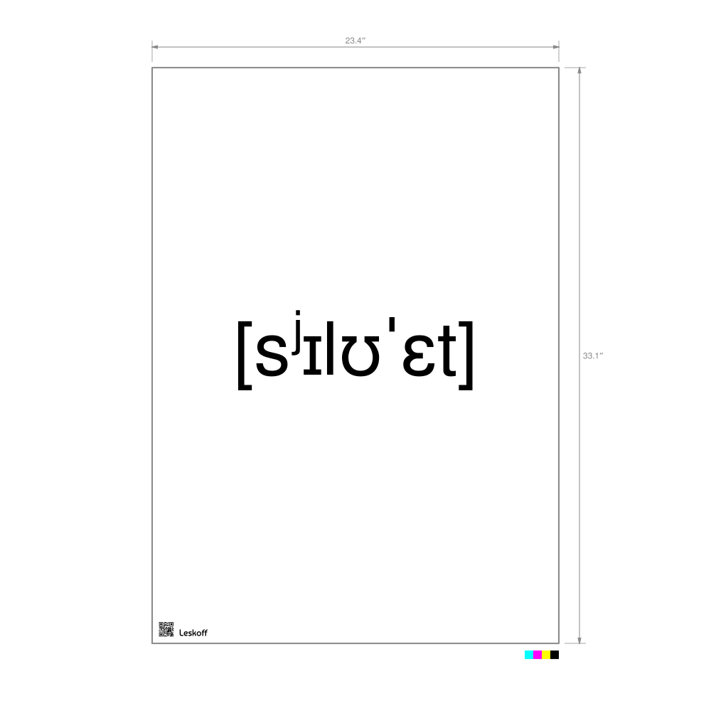 Leskoff силуэт IPA Transcription Poster image 1 of 1