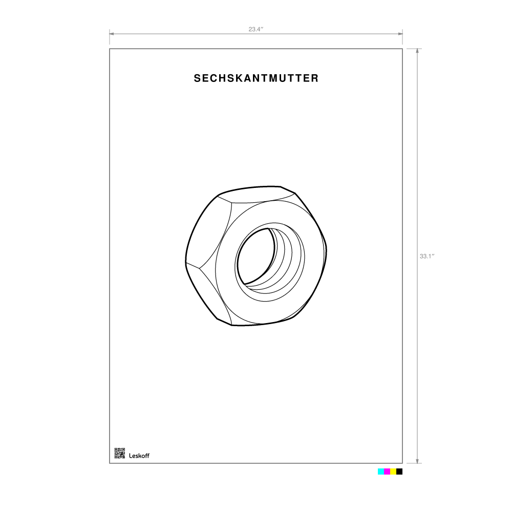 Leskoff Hex Nut Poster image 1 of 1
