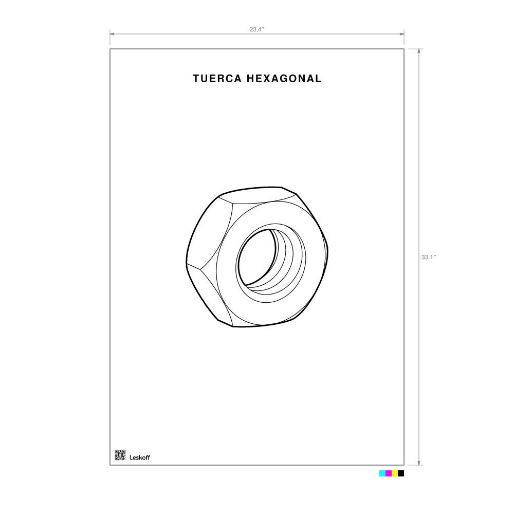Leskoff Hex Nut Poster image 1 of 1