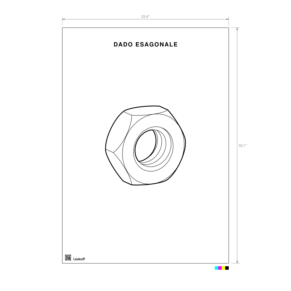 Leskoff Hex Nut Poster image 1 of 1