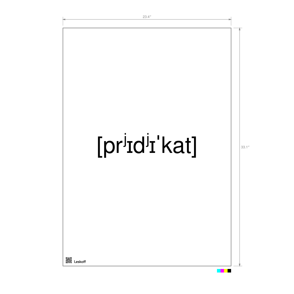 Leskoff предикат IPA Transcription Poster image 1 of 1