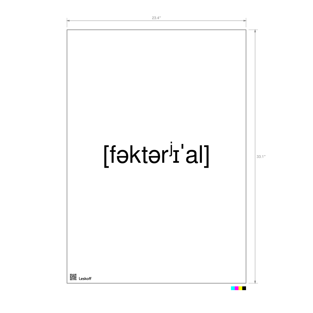 Leskoff факториал IPA Transcription Poster image 1 of 1