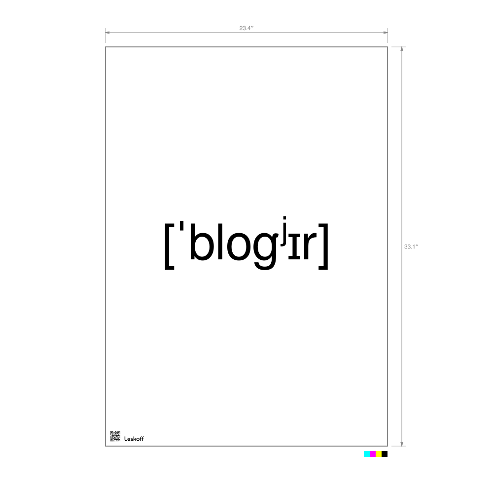 Leskoff блогер IPA Transcription Poster image 1 of 1