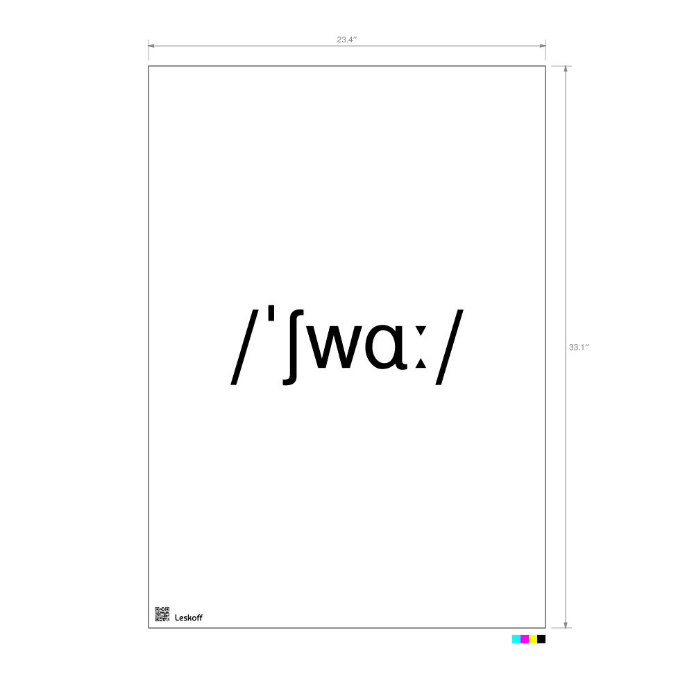 Leskoff schwa IPA Transcription Poster image 1 of 1