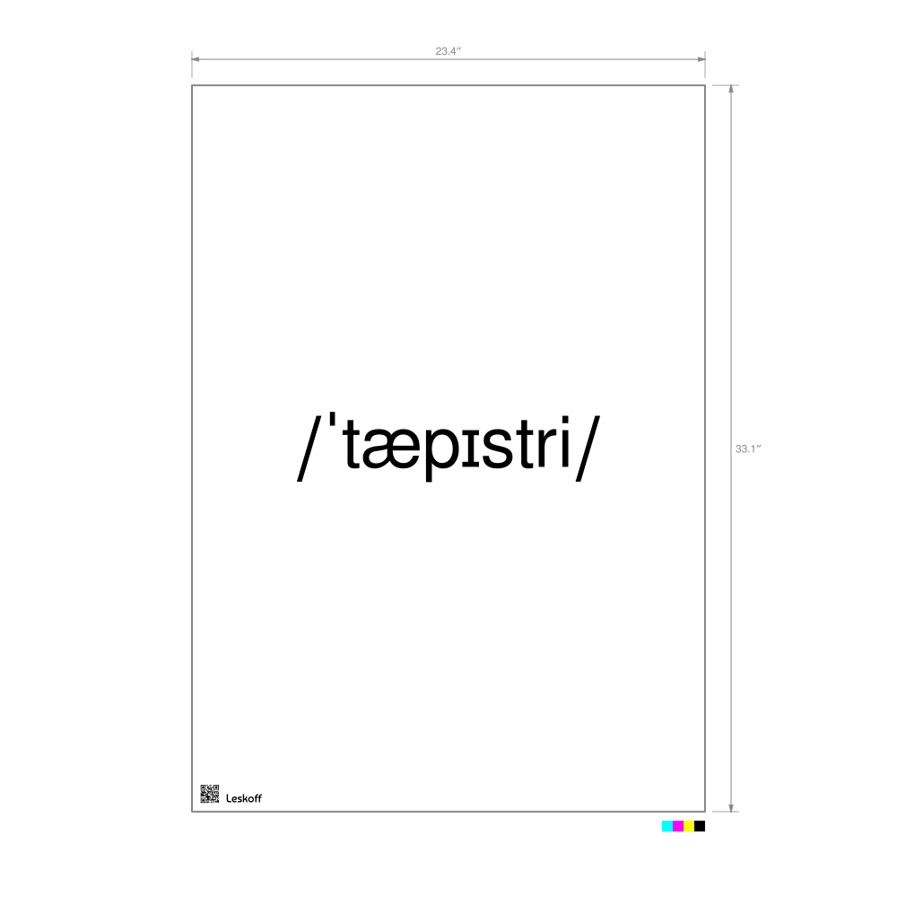 Leskoff tapestry IPA Transcription Poster image 1 of 1