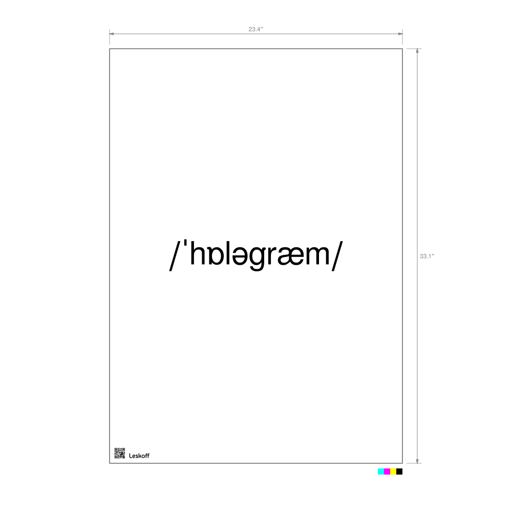 Leskoff hologram IPA Transcription Poster image 1 of 1