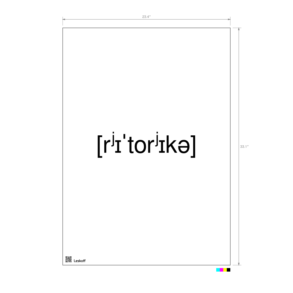 Leskoff риторика IPA Transcription Poster image 1 of 1