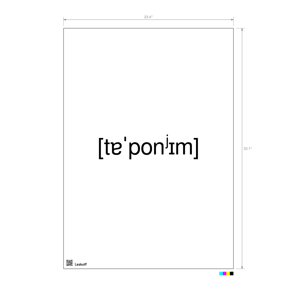 Leskoff топоним IPA Transcription Poster image 1 of 1