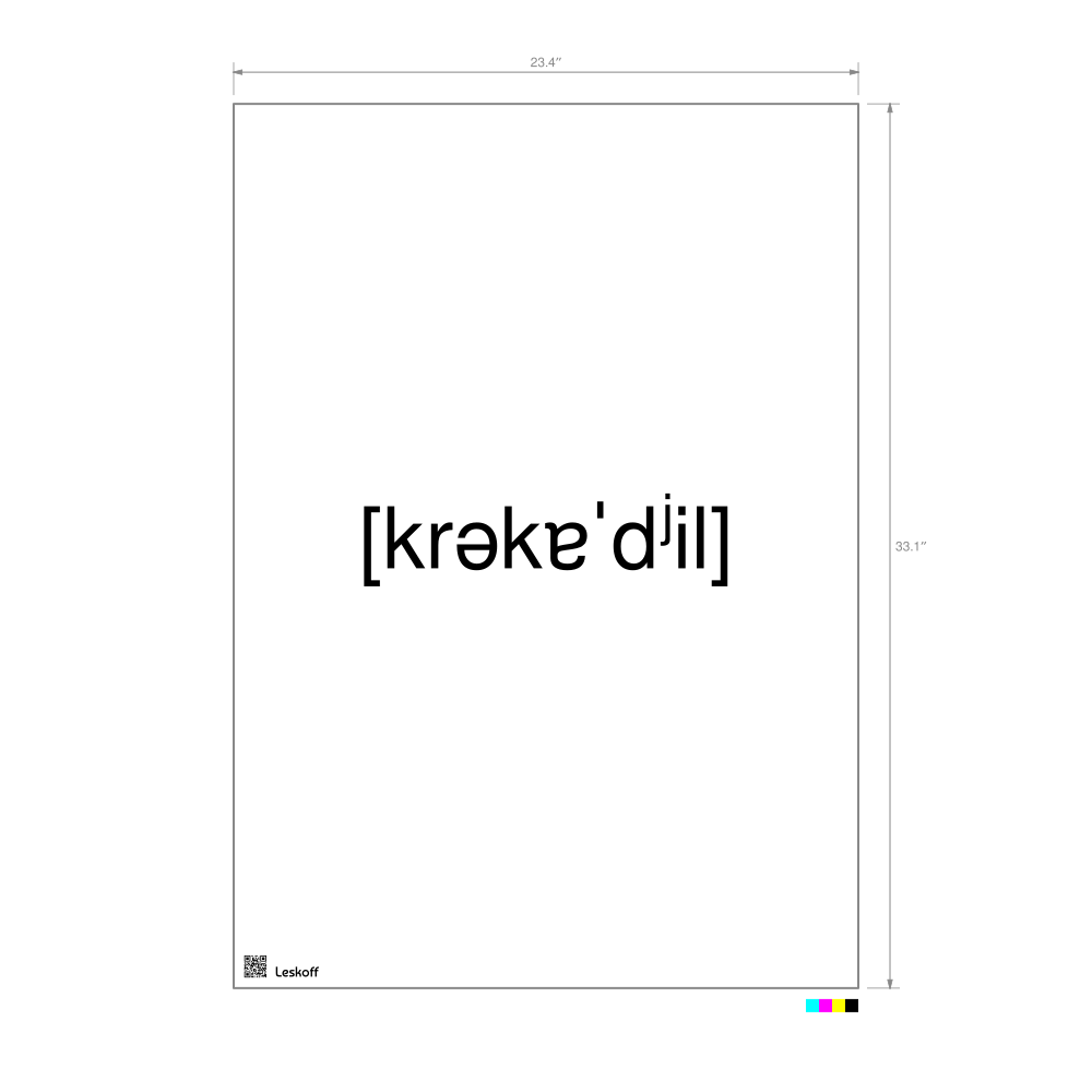 Leskoff крокодил IPA Transcription Poster image 1 of 1