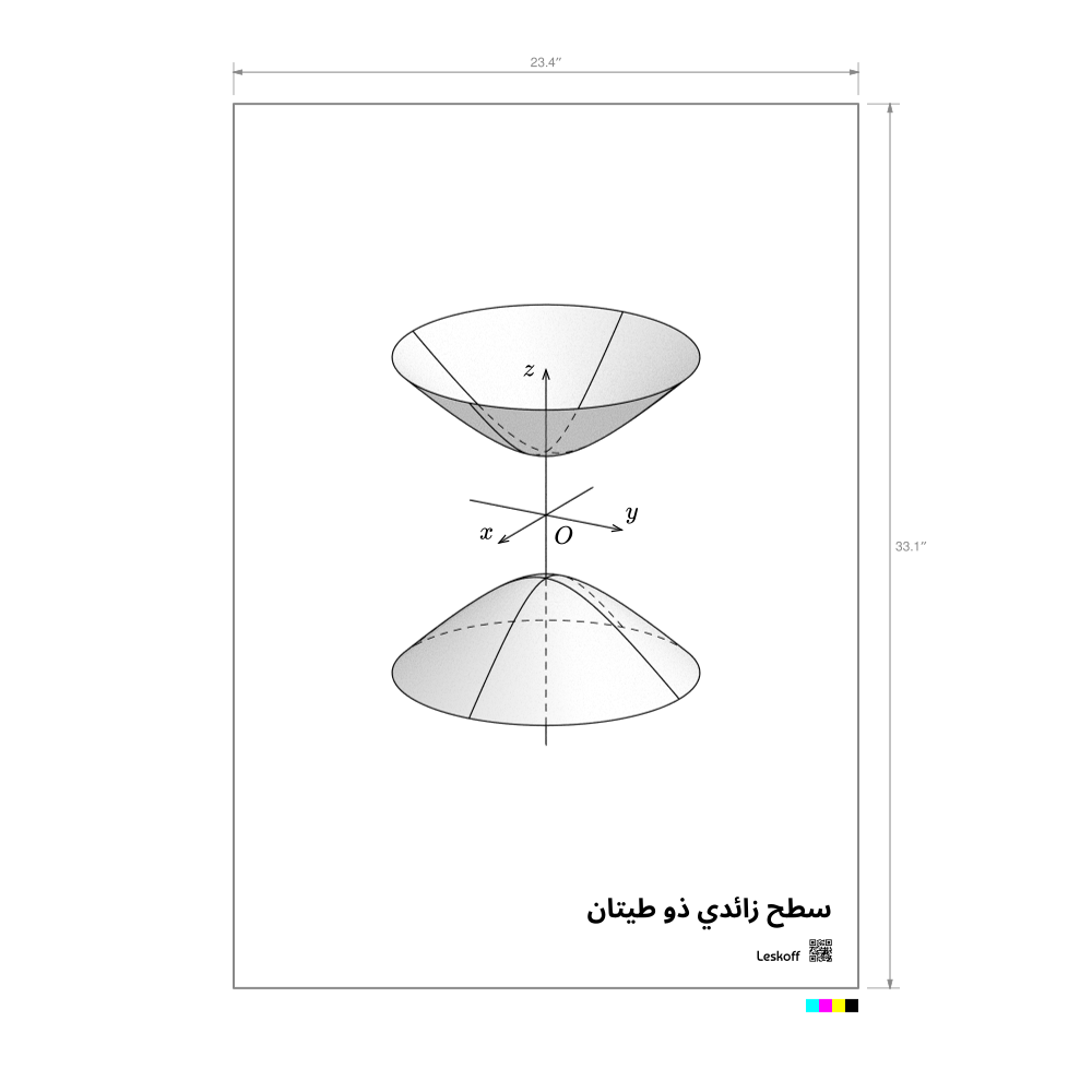 Leskoff Hyperboloid of Two Sheets Poster image 1 of 1