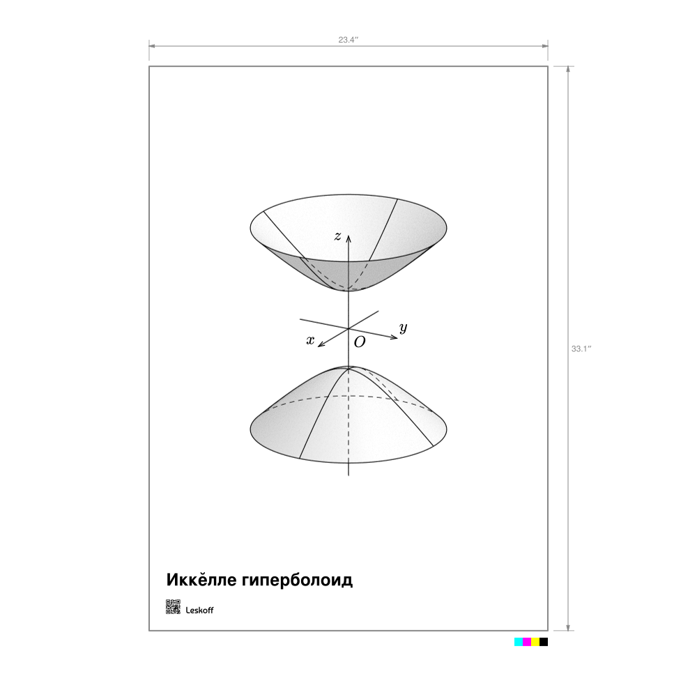 Leskoff Hyperboloid of Two Sheets Poster image 1 of 1
