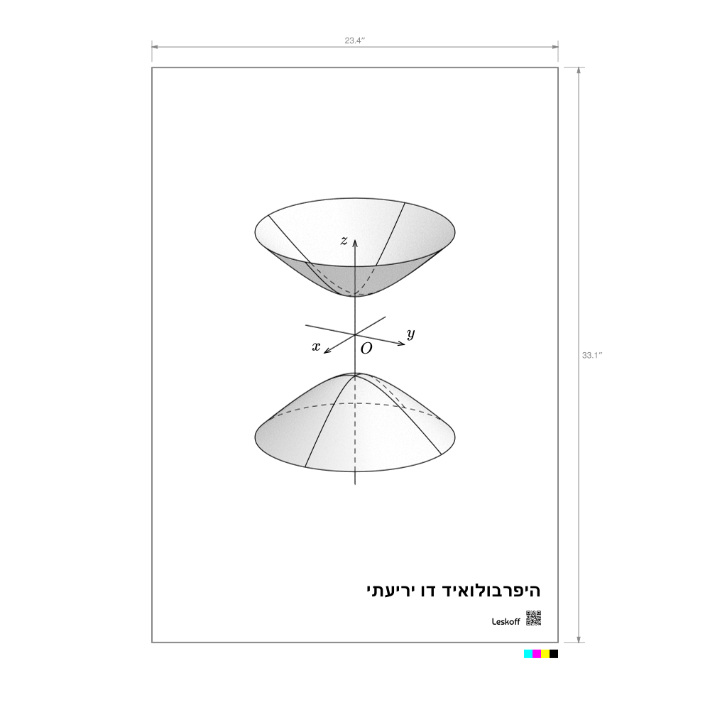 Leskoff Hyperboloid of Two Sheets Poster image 1 of 1