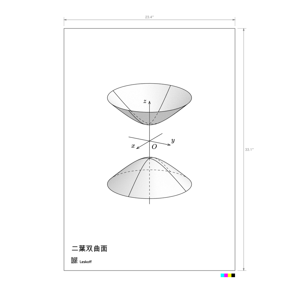 Leskoff Hyperboloid of Two Sheets Poster image 1 of 1