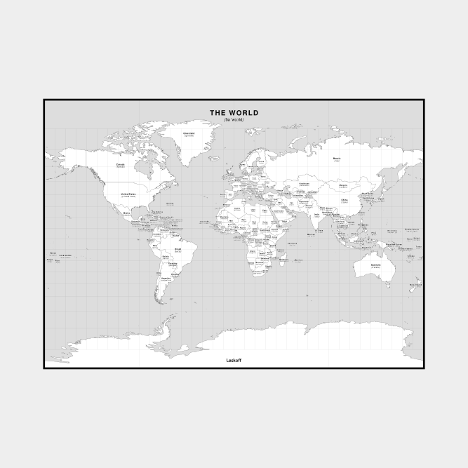 Leskoff World Map image 1 of 2