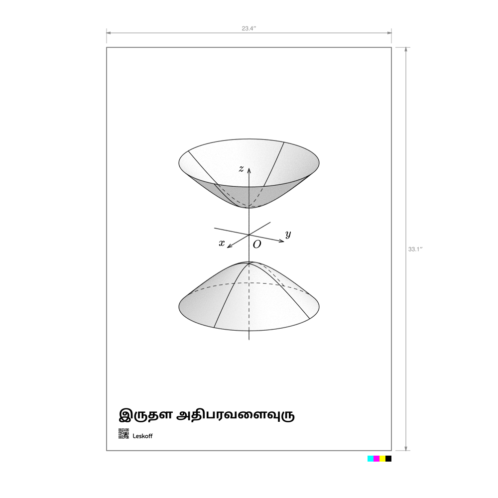 Leskoff Hyperboloid of Two Sheets Poster image 1 of 1