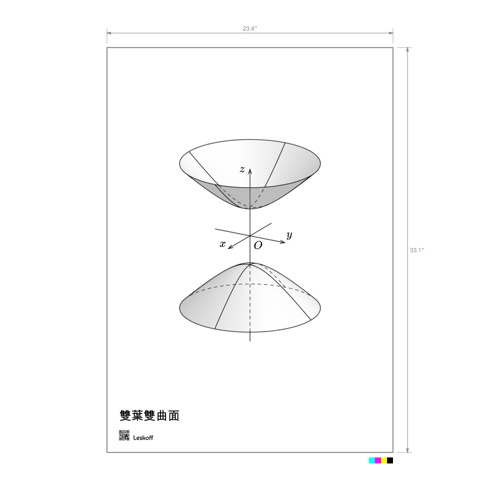 Leskoff Hyperboloid of Two Sheets Poster image 1 of 1