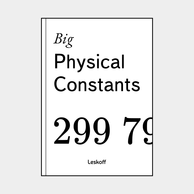 Leskoff Big Physical Constants image 1 of 2