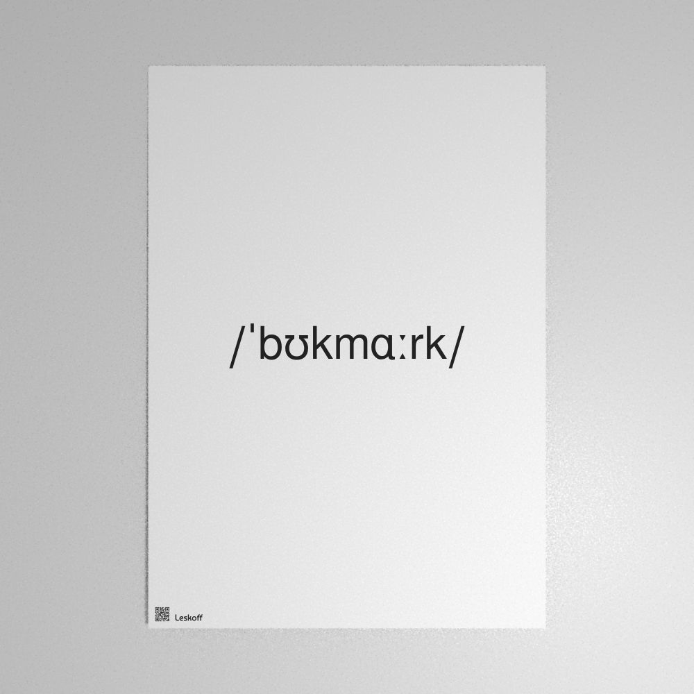 Leskoff bookmark IPA Transcription Poster image 1 of 1