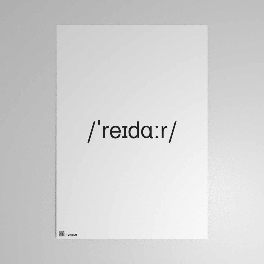 Leskoff radar IPA Transcription Poster image 1 of 1