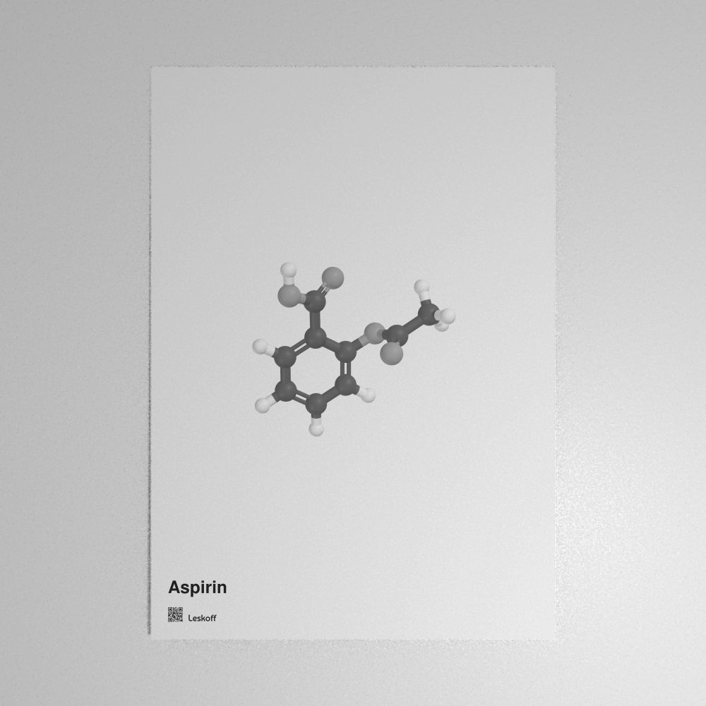 Leskoff Aspirin Molecule Poster image 1 of 1