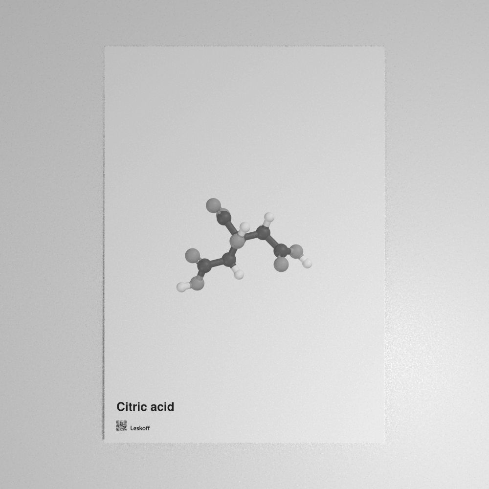 Leskoff Citric Acid Molecule Poster image 1 of 1