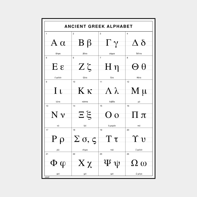 Leskoff Ancient Greek Alphabet image 1 of 2
