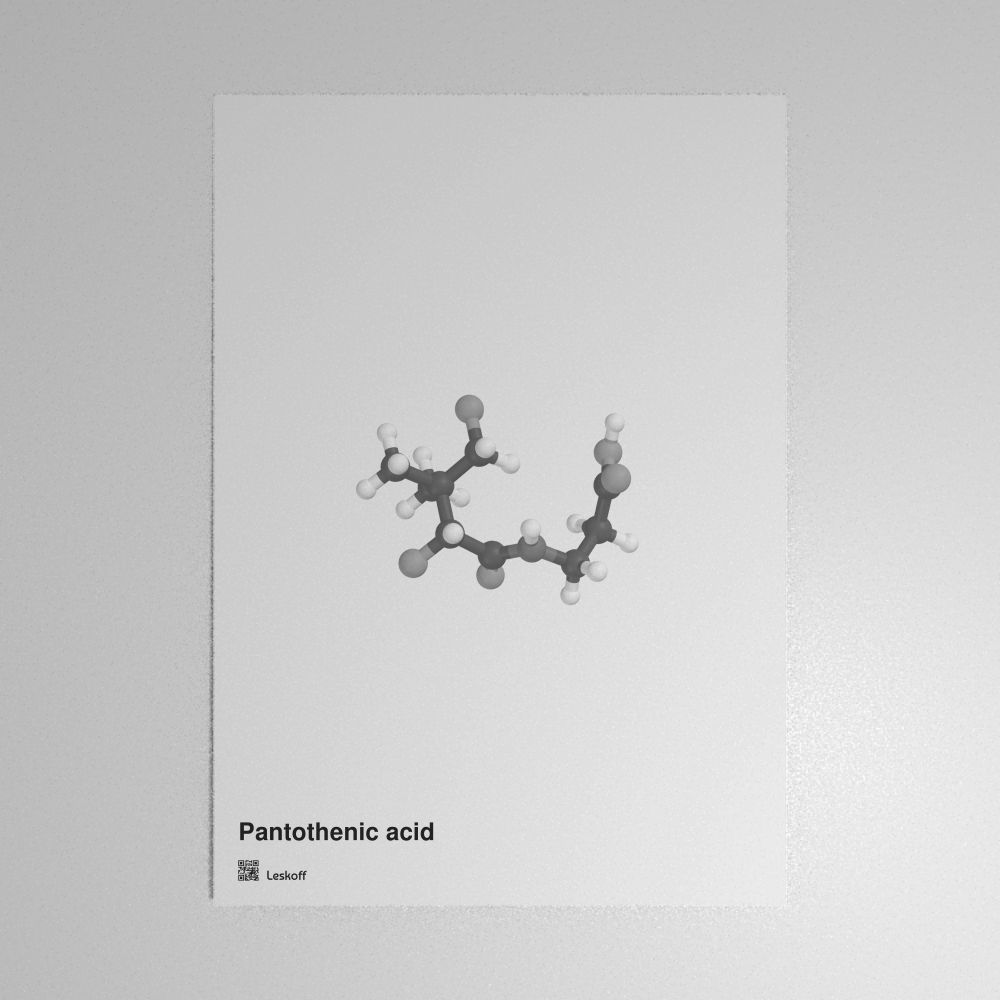 Leskoff Pantothenic Acid Molecule Poster image 1 of 1