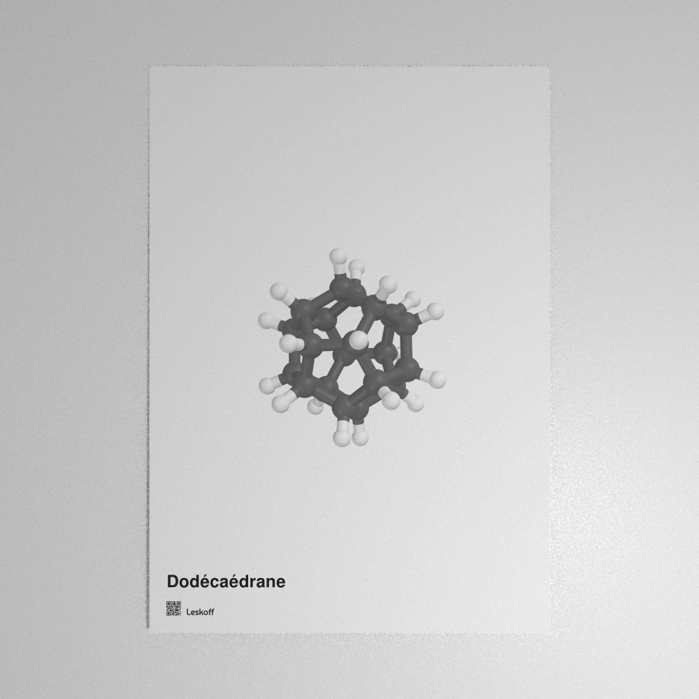 Leskoff Dodecahedrane Molecule Poster image 1 of 1