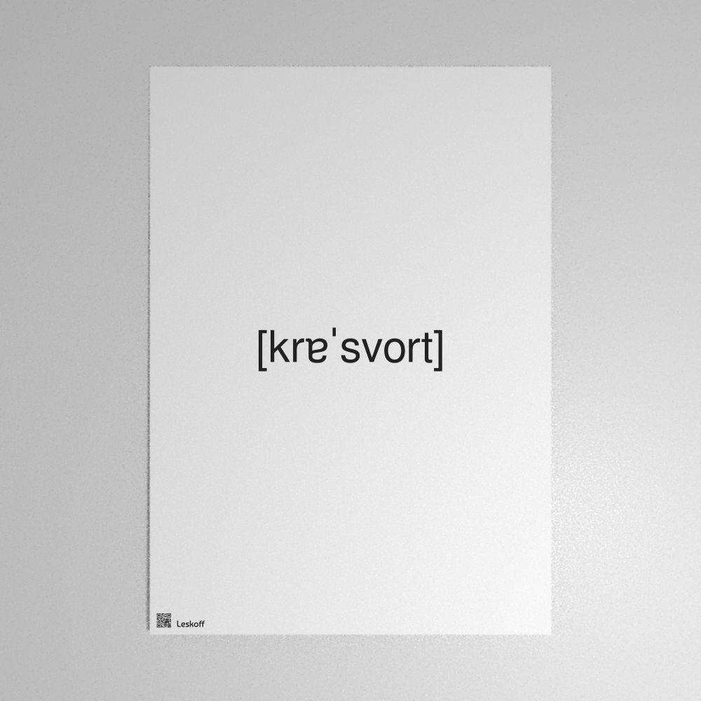 Leskoff кроссворд IPA Transcription Poster image 1 of 1