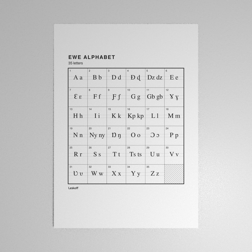 Leskoff Ewe Alphabet Poster image 1 of 2