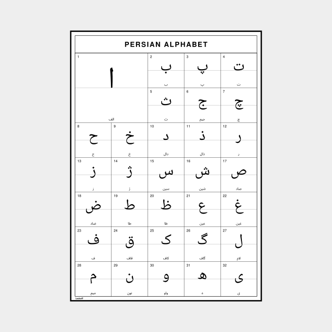 Leskoff Persian Alphabet image 1 of 2