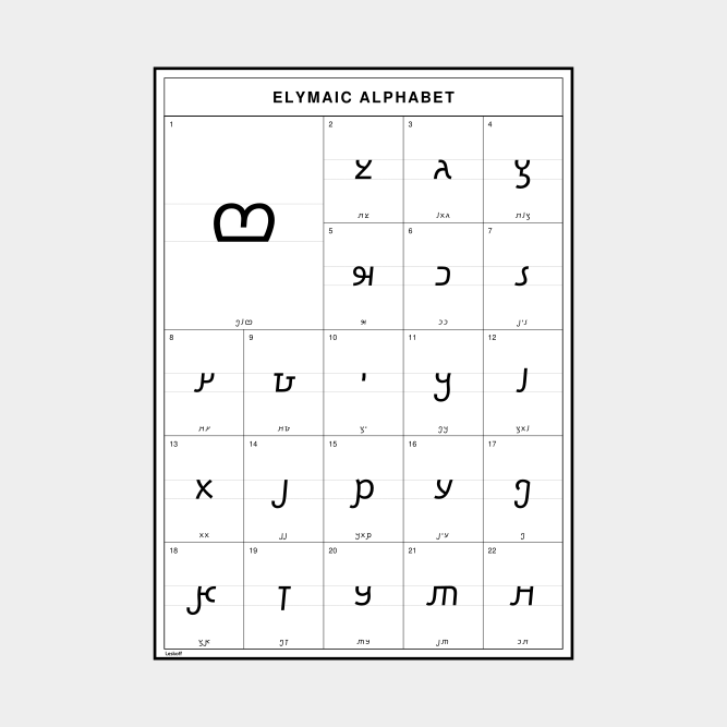 Leskoff Elymaic Alphabet image 1 of 2