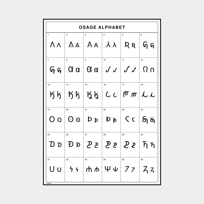 Leskoff Osage Alphabet image 1 of 2