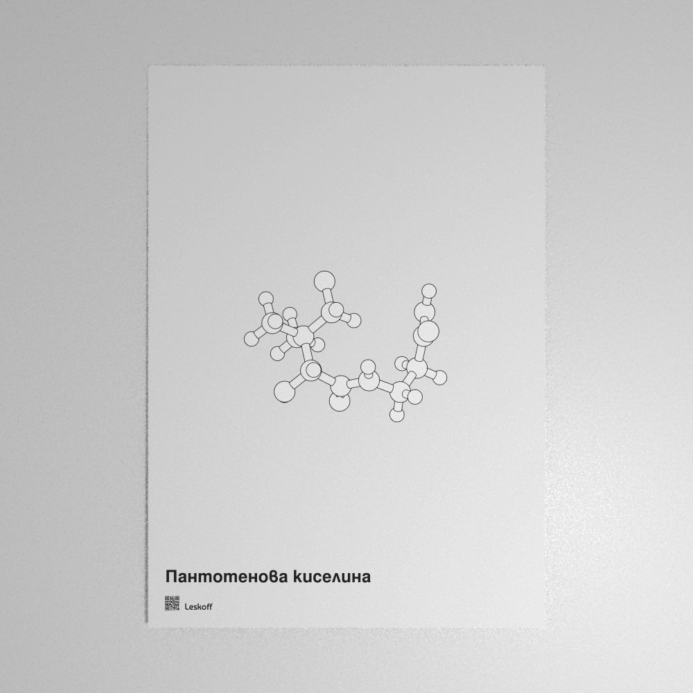 Leskoff Pantothenic Acid Molecule Poster image 1 of 1